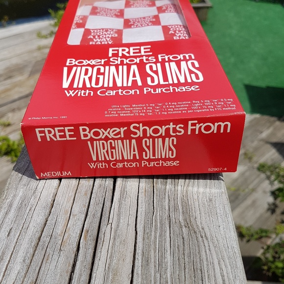 SOLD OUT Vintage Virginia Slims Cigarettes Boxer Shorts M - Picture 4 of 5